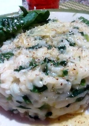 Una foto de Risotto de espinacas