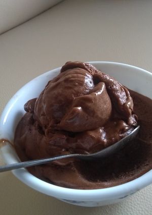 A picture of Vegan chocolate ice cream.