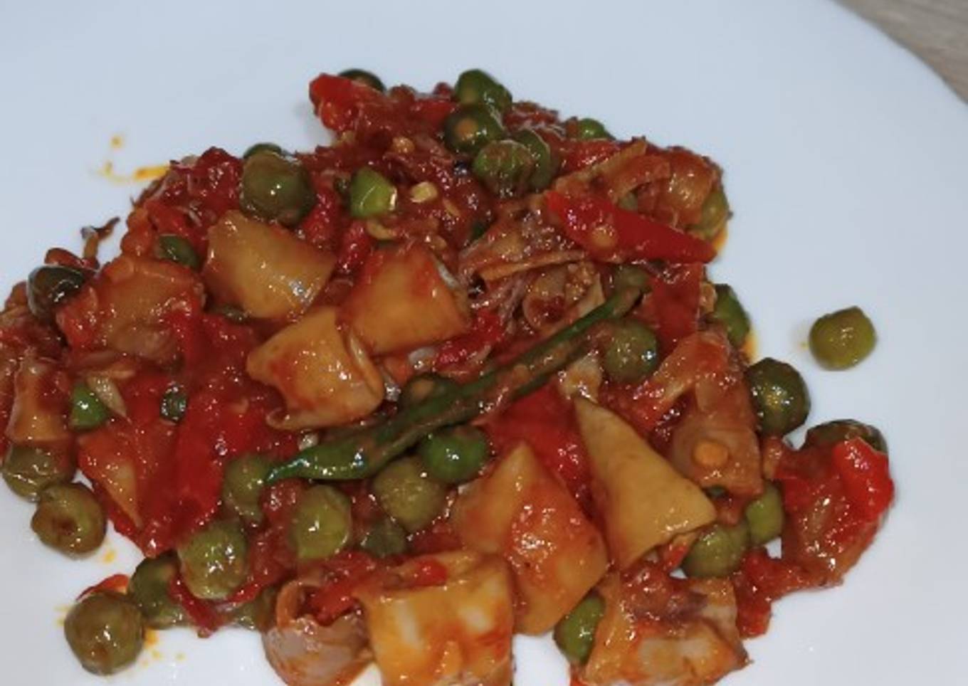 Sambal cempokak cumi asin