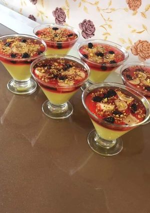 صورة لوصفة كاسترد بالجيلي 😍