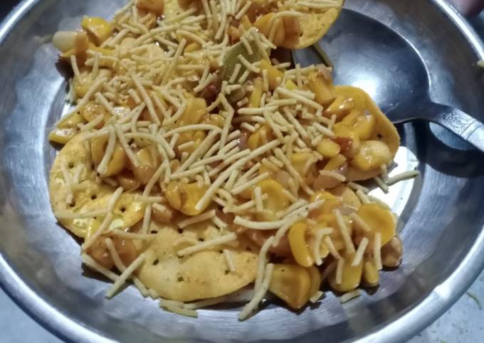 Corn papad chaat Recipe