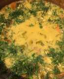 California Farm Chicken Soup with Egg Lemon Sauce