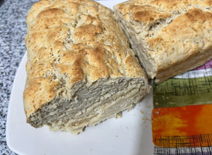 Una foto de Pan amasado sin levadura con aceite