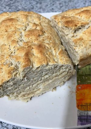 Una foto de Pan amasado sin levadura con aceite