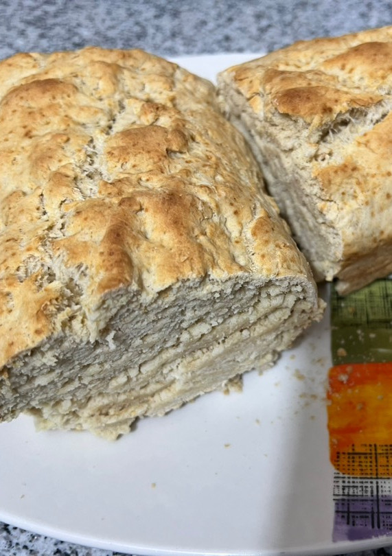 Una foto de Pan amasado sin levadura con aceite