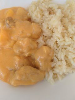 Una foto de Pollo al curry