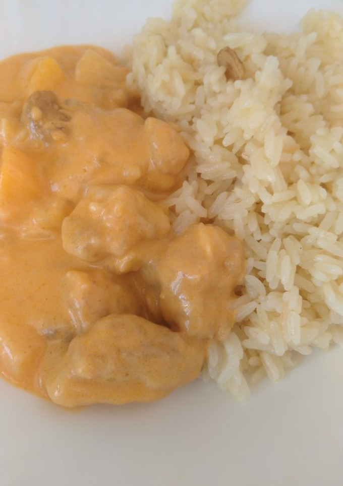Una foto de Pollo al curry