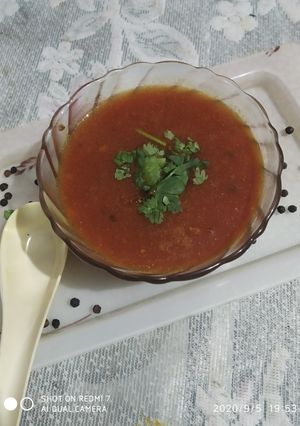 A picture of Vegetable clear soup.
