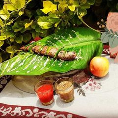 A picture of Turkish Adana kabab.