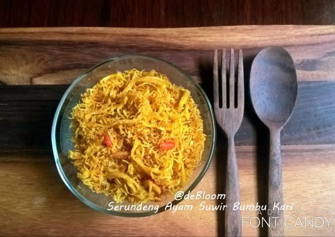 Ternyata begini loh! Resep  bikin 203. Serundeng Ayam Suwir Bumbu Kari yang menggugah selera