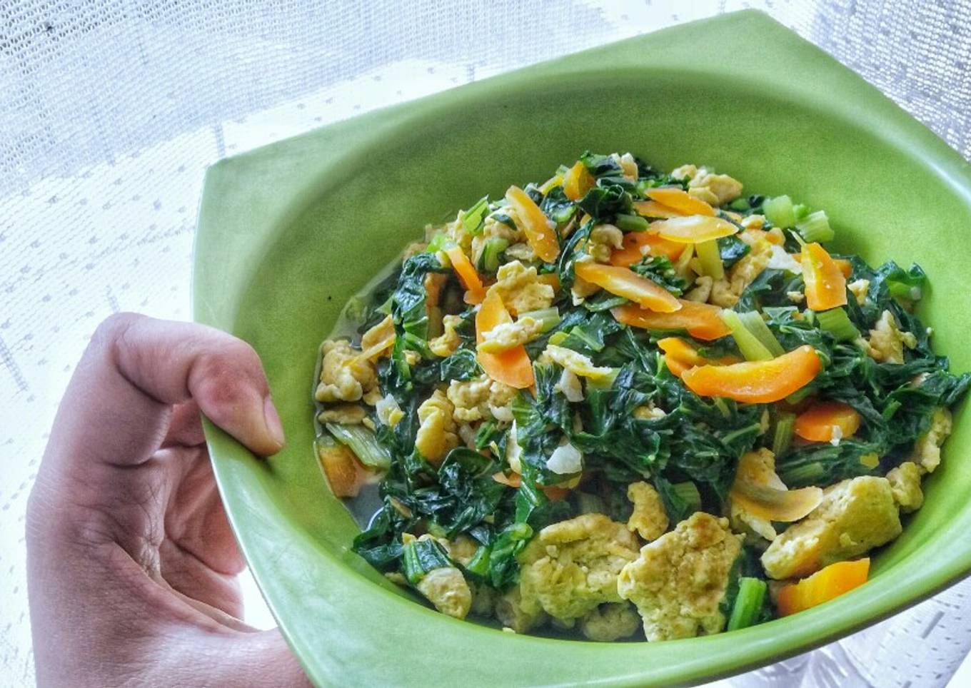 Stir Fried Casim, Carrots and Eggs