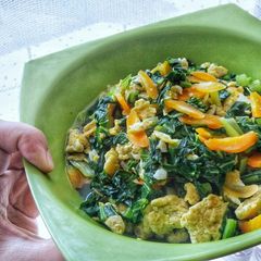 A picture of Stir Fried Casim, Carrots and Eggs.