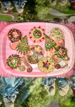A picture of Strawberry custard cookies.