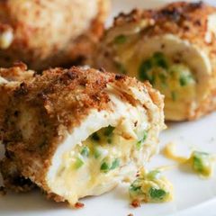Jalapeño popper stuffed chicken A picture of Jalapeño popper stuffed chicken.
