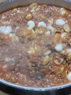 Una foto de Ñoquis con salsa bolognesa