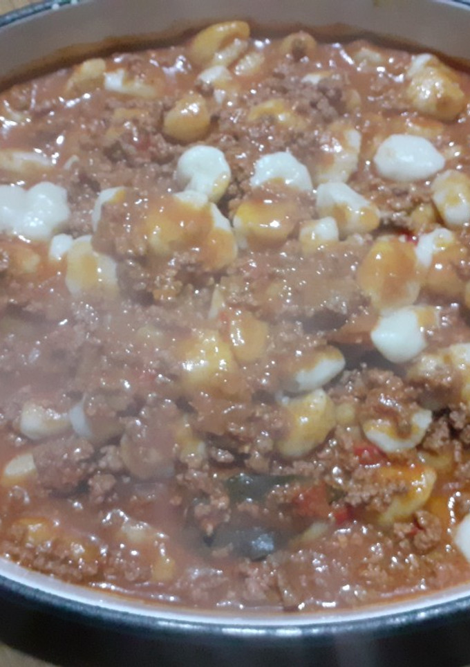 Una foto de Ñoquis con salsa bolognesa