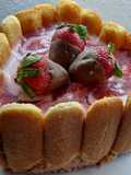 Torta corazón de frutillas