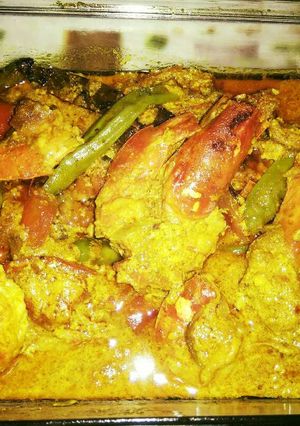 A picture of Chingri Macch.