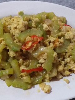 Foto resep Tumis pare orak arik telur