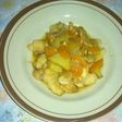 Chicken flour flush sauce spicy