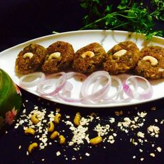 A picture of Leftover lobiya and oats kabab.