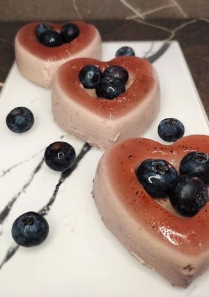 A picture of Blueberry Panna Cotta.