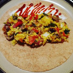 A picture of Sam's Kickin' Breakfast Burritos! 🔥🌯.