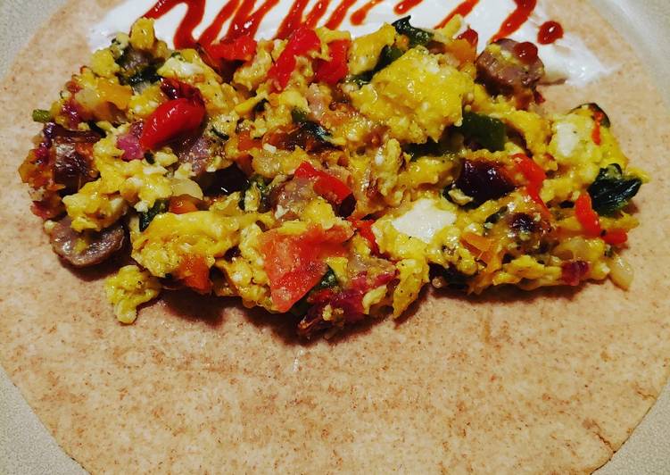 Recipe: Perfect Sam's Kickin' Breakfast Burritos! 🔥🌯