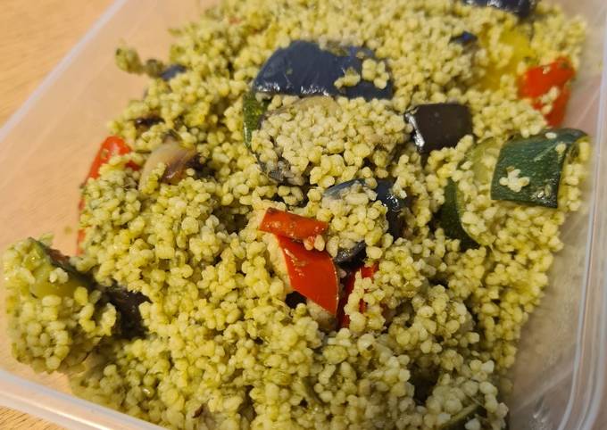 Roasted Mediterranean Vegetable Couscous Recipe by Ellie Minchell