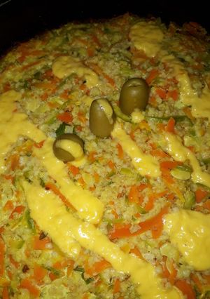 Una foto de Tortilla de zapallitos, zanahorias y avena