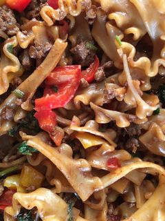 A picture of One pot chilli garlic mince pasta #summerchallenge2.