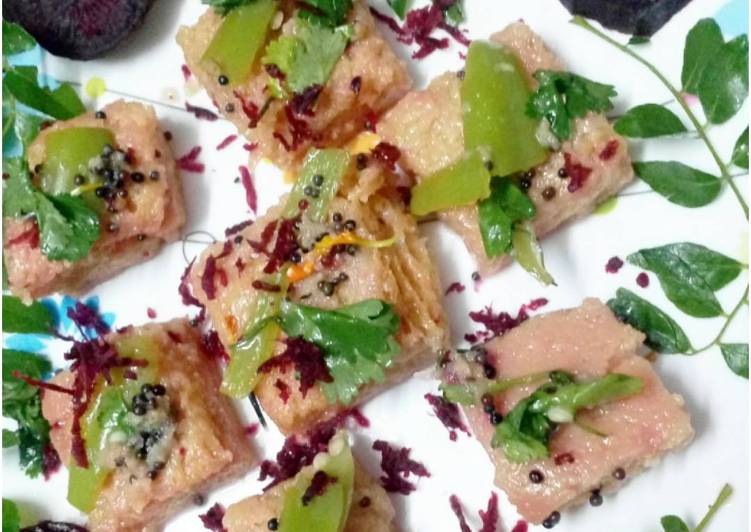 Recipe of Winter Beetroot dhokla
