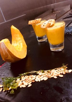 A picture of Roasted pumpkin soup.