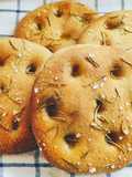 Semi-Whole Wheat Focaccine with Solina and Senatore Cappelli Flour