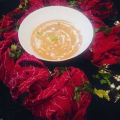 Rich and creamy almond paneer gravy A picture of Rich and creamy almond paneer gravy.