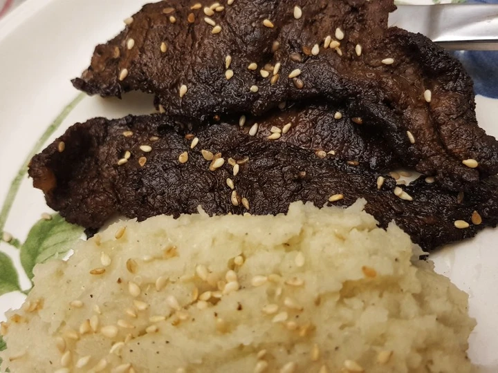 Simple Way Make Recipe Steak stir fry with mashed Cauliflower that is Really Delicious, Perfect}
