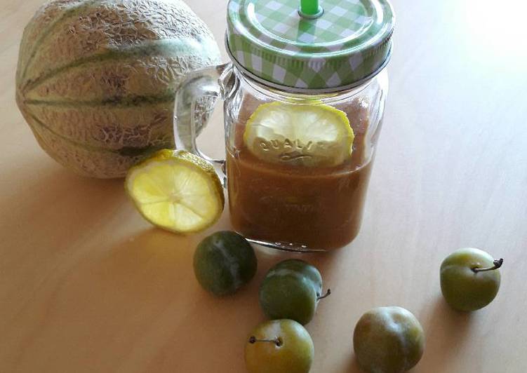 Comment Cuisiner Smoothie melon prune lait d&#39;amandes