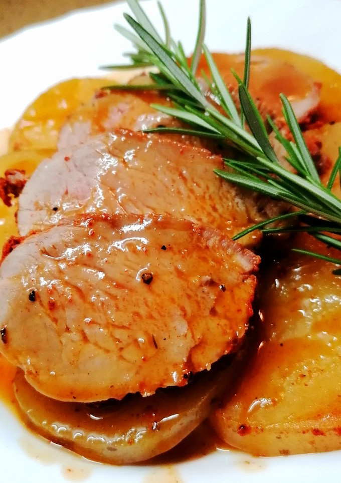 Una foto de Solomillo de cerdo al horno
