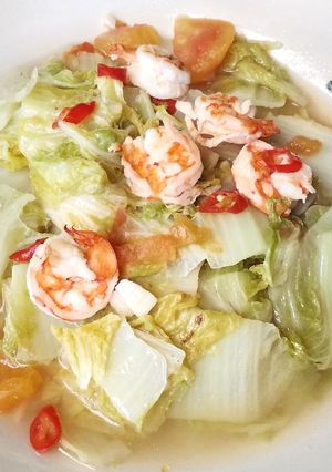 Foto resep Sawi Putih Cah Udang