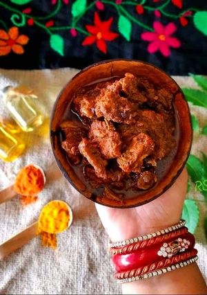 গরুর মাংসের লাল কষা। রেসিপির প্রধান ছবি