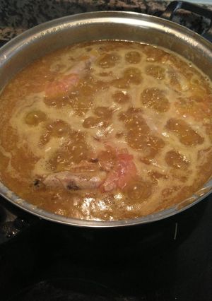 Una foto de Caldo de gambas