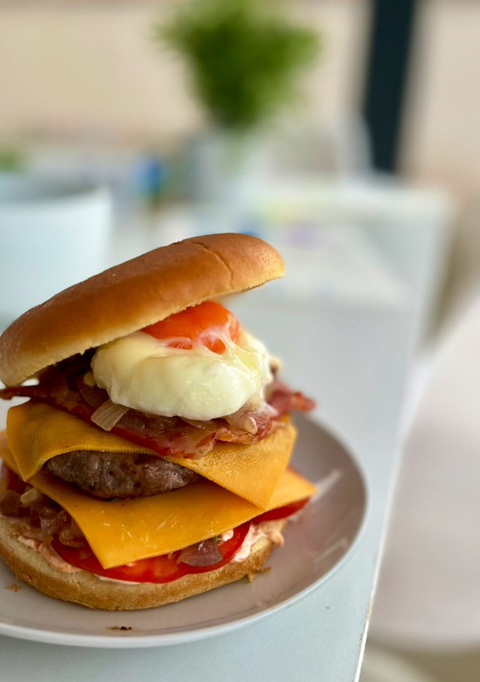 Una foto de Hamburguesa completa de potro