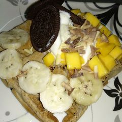 A picture of Oats  oreo Multigrain wheat ice cream waffle.