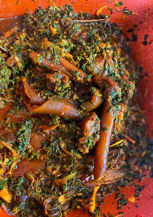 A picture of Vegetable soup.