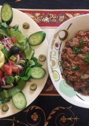 صورة لوصفة كبدة مشرملة بنييينة