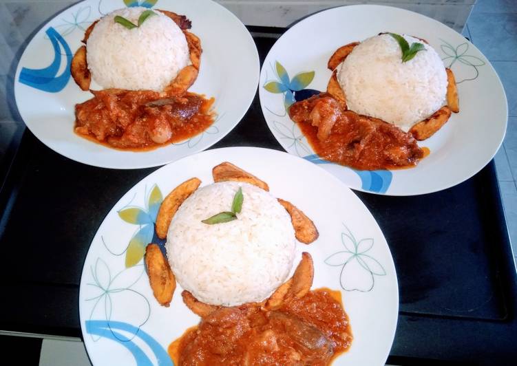 Steps to Prepare Super Quick Homemade Rice n Stew