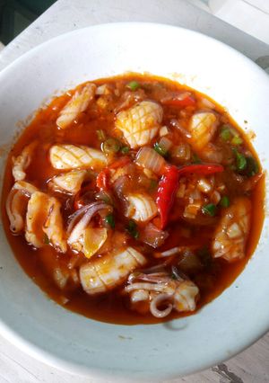 Foto resep Cumi saus pedas