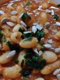 Curry de porotos blancos. (VEGANO)