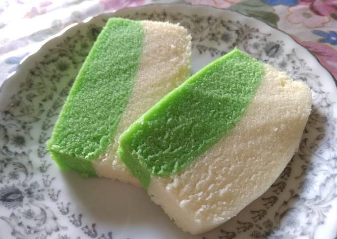 Cara Gampang Menyiapkan Bolu pandan putih telur Anti Gagal