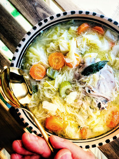 Una foto de Sopa de pollo con fideos en Moulinex Companion